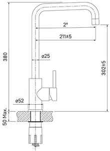 Смеситель для кухни IDDIS Kitchen Line нержавеющая сталь K05STL0i05, 2