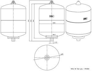 Гидроаккумулятор Reflex S 8л 10 бар 8703900 Гидроаккумулятор Reflex S 8л 10 бар 8703900, 2