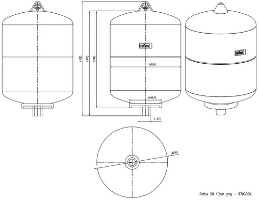 Гидроаккумулятор Reflex S 8л 10 бар 8703900