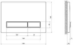 Комплект 6 в 1 Cersanit City CO DPL EO slim 64440 с кнопкой Blick хром матовый Комплект 6 в 1 Cersanit City CO DPL EO slim 64440 с кнопкой Blick хром матовый, 4
