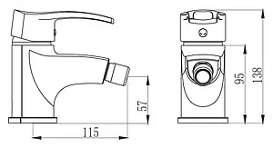 Смеситель для биде SMARTsant Карат хром SM064005AA, 2