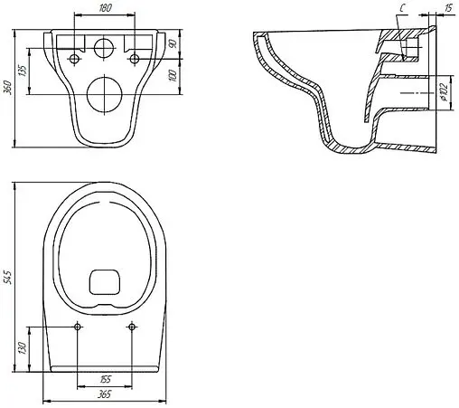 Комплект 6 в 1 Cersanit Nature CO DPL EO 64230 с кнопкой Leon хром глянцевый Комплект 6 в 1 Cersanit Nature CO DPL EO 64230 с кнопкой Leon хром глянцевый