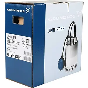 Насос дренажный Q=11.2м³/ч H=7.5м Grundfos UNILIFT KP 250-A1 012H1800 Насос дренажный Q=11.2м³/ч H=7.5м Grundfos UNILIFT KP 250-A1 012H1800, 5