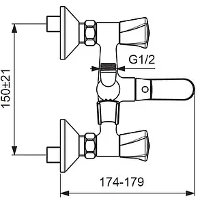 Смеситель для ванны Vidima Life хром BA361AA Смеситель для ванны Vidima Life хром BA361AA, 3