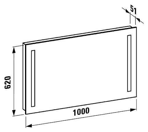 Зеркало с подсветкой Laufen Pro A 100 4.4725.2.996.144.1