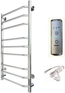 Полотенцесушитель электрический лесенка Тругор Браво Пэк сп 3 100х40 32 мм полированная сталь Полотенцесушитель электрический лесенка Тругор Браво Пэк сп 3 100х40 32 мм полированная сталь, 3