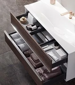 Тумба под умывальник подвесная Clarberg Evolution T12/CD крафт тёмный/белый EV0112CD Тумба под умывальник подвесная Clarberg Evolution T12/CD крафт тёмный/белый EV0112CD, 4