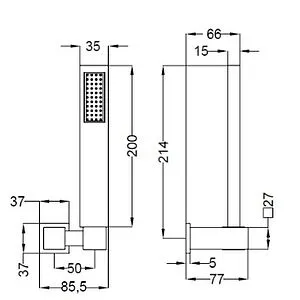 Душевой набор Cezares Levico хром LEVICO-KD-01-Cr, 2
