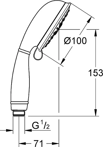 Лейка ручного душа Grohe Tempesta New 100 IV Rustic хром 27608001