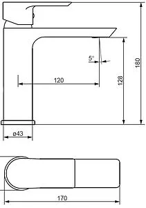 Смеситель для раковины Damixa Apollo чёрный матовый 470210300, 2