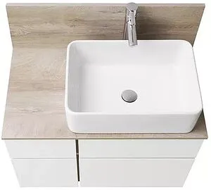 Тумба-умывальник подвесная Aquaton Мишель 80 дуб эндгрейн 1A2445K3MIDU0, 3