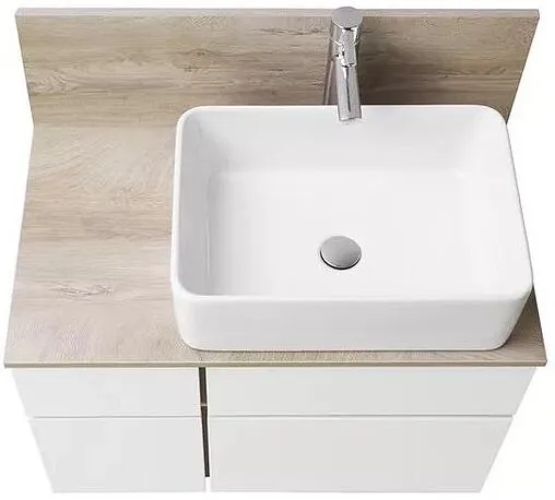 Тумба-умывальник подвесная Aquaton Мишель 80 дуб эндгрейн 1A2445K3MIDU0