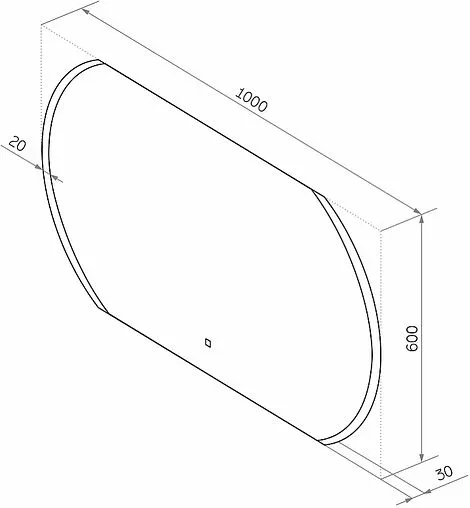 Зеркало с подсветкой Continent Polaris Led 100x60 белый ЗЛП883