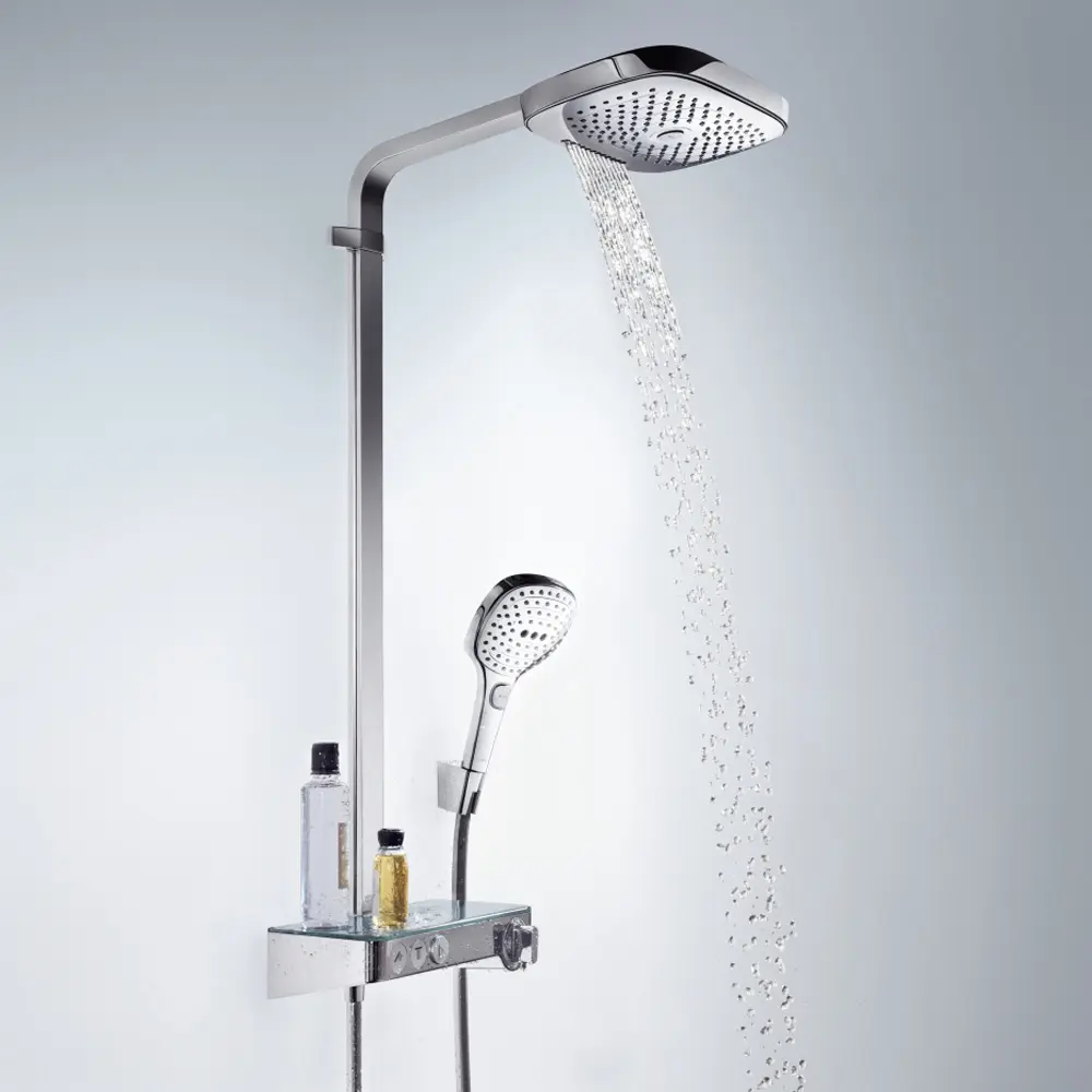 Душевая система с термостатом для душа Hansgrohe Raindance Select E 300 3jet хром 27127000 Душевая система с термостатом для душа Hansgrohe Raindance Select E 300 3jet хром 27127000, 3