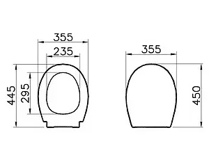 Крышка-сиденье для унитаза с микролифтом VitrA Universal белый 84-003-019 Крышка-сиденье для унитаза с микролифтом VitrA Universal белый 84-003-019, 2