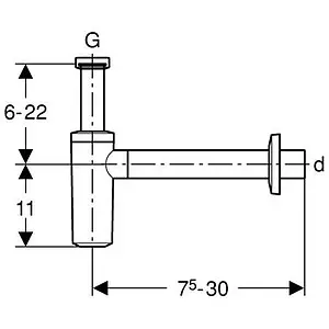 Сифон бутылочный для раковины Geberit белый 151.035.11.1 Сифон бутылочный для раковины Geberit белый 151.035.11.1, 2
