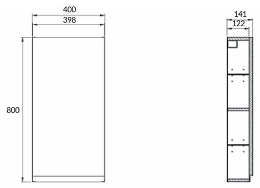 Шкаф Cersanit Moduo 40 белый SB-SW-MOD40/Wh