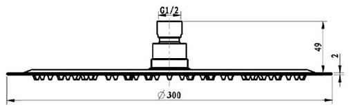 Лейка верхнего душа Villeroy&amp;Boch Universal хром TVC00040130061