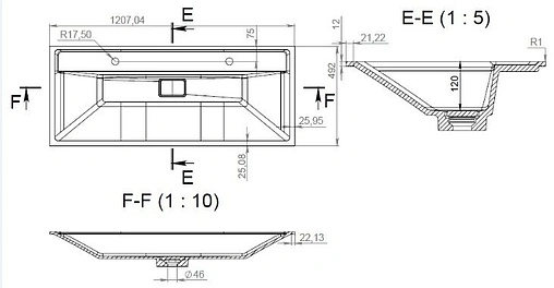 Раковина Am.Pm Inspire 2.0 120 белый M50AWPC1201WG