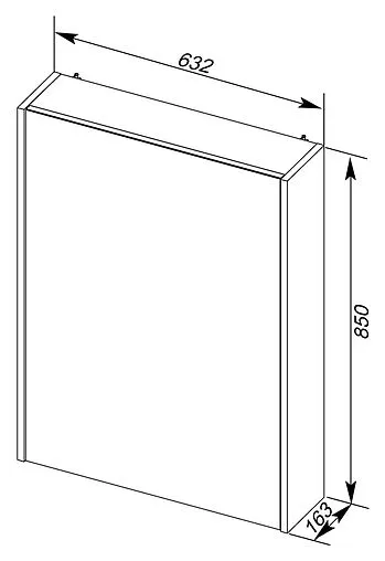 Шкаф-зеркало Aquanet Франка 65 R белый 00183043