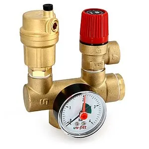 Группа безопасности котла до 50 кВт 1&quot; 3 бар Uni-Fitt 254G4530, 1