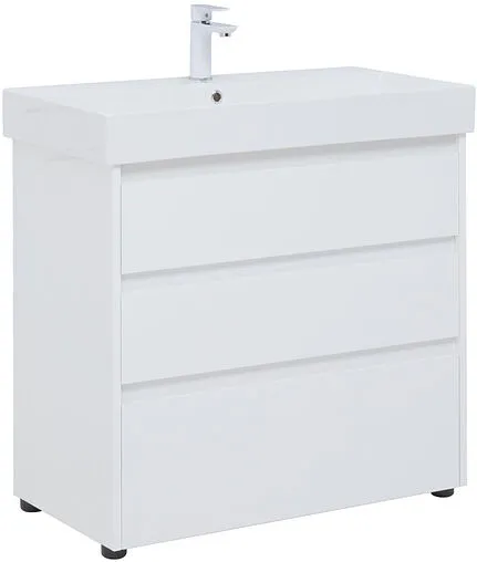 Тумба под умывальник напольная Aquanet Nova Lite 85 белый глянец 00302475
