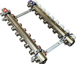 Группа коллекторная без расходомеров 11 отводов 1"в/в x ¾"ек Uni-fitt 441I4311 Группа коллекторная без расходомеров 11 отводов 1"в/в x ¾"ек Uni-fitt 441I4311, 1
