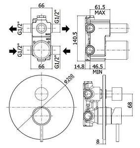 Смеситель для ванны скрытого монтажа Paffoni Light хром LIG018CR, 2