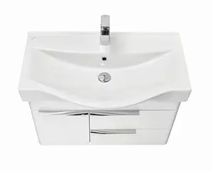 Тумба под умывальник подвесная Aquaton Беверли 80 белый 1A235501BV010, 4