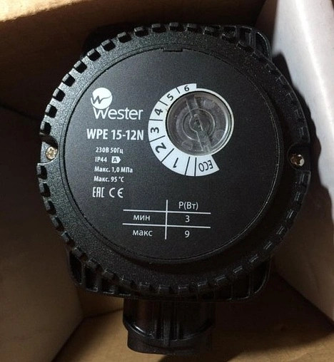 Насос циркуляционный для ГВС Wester WPE 15-12N Насос циркуляционный для ГВС Wester WPE 15-12N