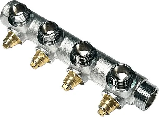 Коллектор регулирующий проходной 4 отвода ¾&quot;в/н x ½&quot;н Uni-fitt 414C3240