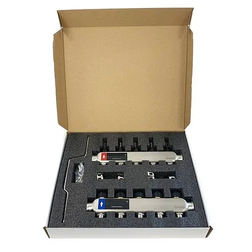 Группа коллекторная с расходомерами 5 отводов 1&quot;в/в x ¾&quot;ек WAAG WG.589.0605