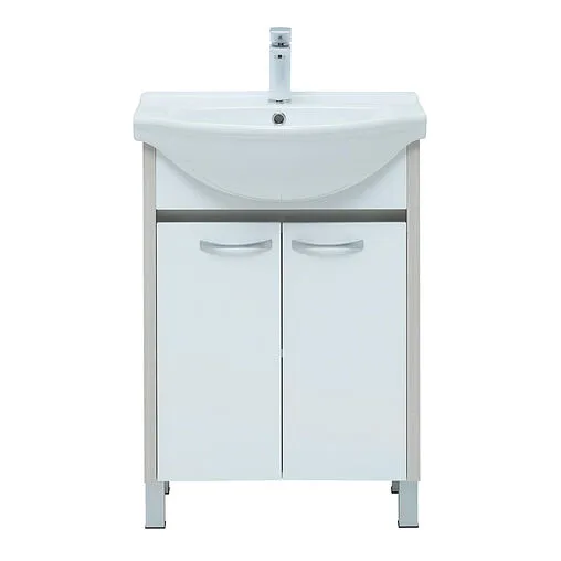 Тумба под умывальник напольная Aquanet Донна 60 белый/белый дуб 00273996