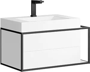 Тумба под умывальник подвесная Clarberg Logic T8/L белый LOG0108L Тумба под умывальник подвесная Clarberg Logic T8/L белый LOG0108L, 1