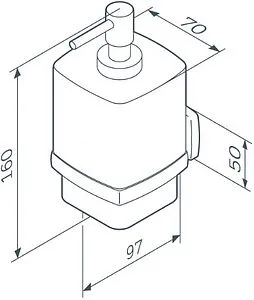 Дозатор для жидкого мыла Am.Pm Gem чёрный матовый A9036922, 2