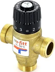 Трехходовой термостатический смесительный клапан ¾&quot; +35...+60°С Kvs 1.6 Uni-Fitt 351G3130, 5