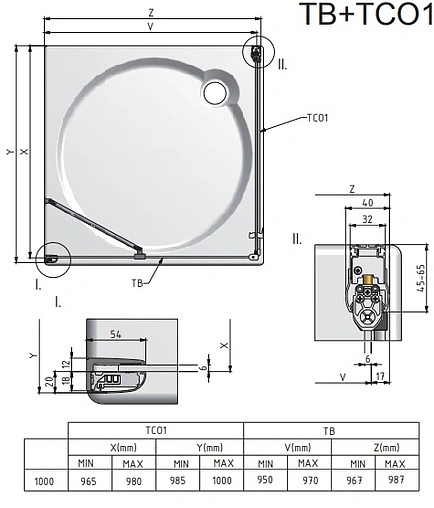 Боковая стенка 700мм прозрачное стекло Roltechnik Tower Line TB/700 725-7000000-00-02