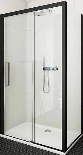 Боковая стенка 900мм прозрачное стекло Roltechnik Exclusive Line ECDBN/900 black elox 563-9000000-05-02