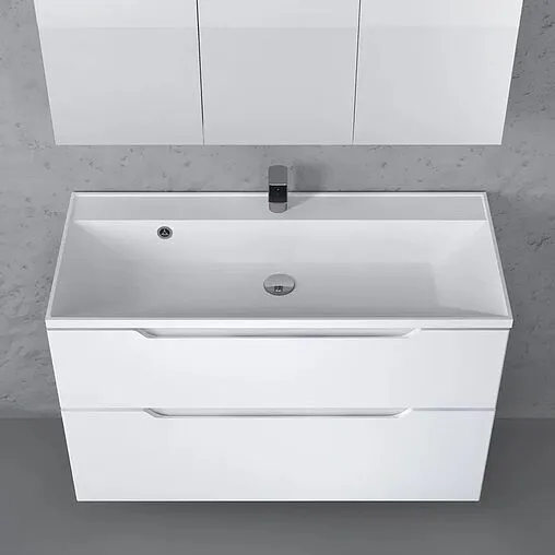 Тумба-умывальник подвесная Raval Wector 100 белый Wct.01.100/P/W/MD+4627173210201