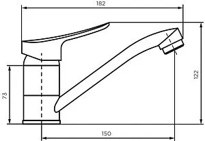 Смеситель для раковины Dorff Norma хром D1000000 Смеситель для раковины Dorff Norma хром D1000000, 2