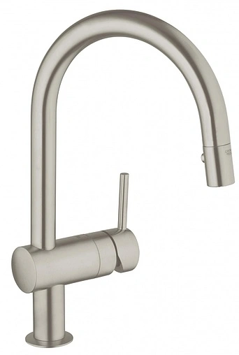 Смеситель для кухни с выдвижным изливом Grohe Minta хром матовый 32321DC0