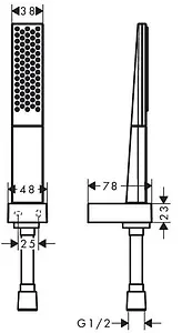 Душевой набор Hansgrohe Rainfinity 100 1jet 125см хром/графит 26857000, 2