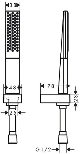 Душевой набор Hansgrohe Rainfinity 100 1jet 125см хром/графит 26857000