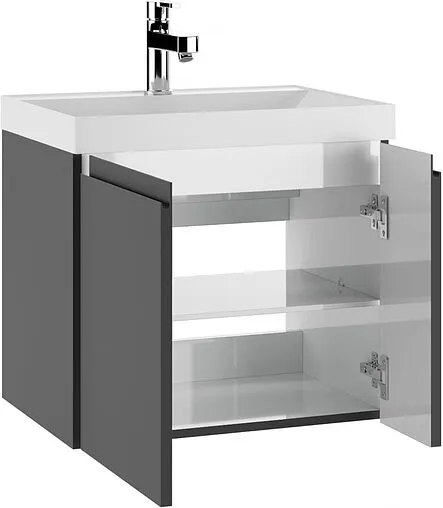 Тумба-умывальник подвесной Домино Graffo 60 графит DGr2406T+4670142930044