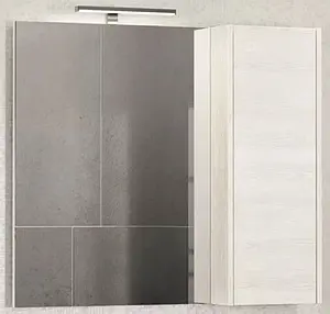 Шкаф-зеркало Comforty Бремен 90 дуб белый 00004142374CF, 1