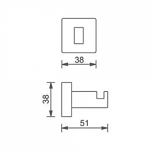 Крючок Aquanet хром 4782, 2