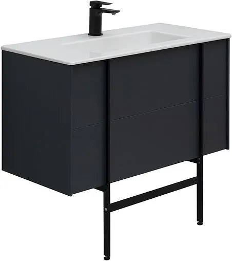 Тумба-умывальник подвесная Allen Brau Reality 90 антрацит 1.32006.AM+