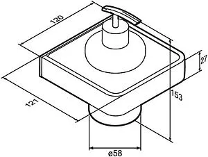Дозатор для жидкого мыла Damixa Jupiter чёрный матовый/алюминий DA7736900, 2