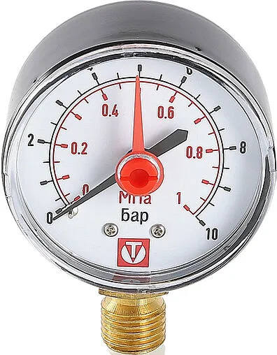 Манометр радиальный Valtec 50мм 6 бар ¼&quot; VT.TM50.DC.02