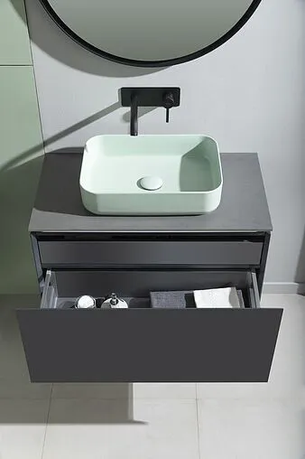 Тумба-умывальник подвесная Allen Brau Infinity 85 антрацит 1.21002.AM+